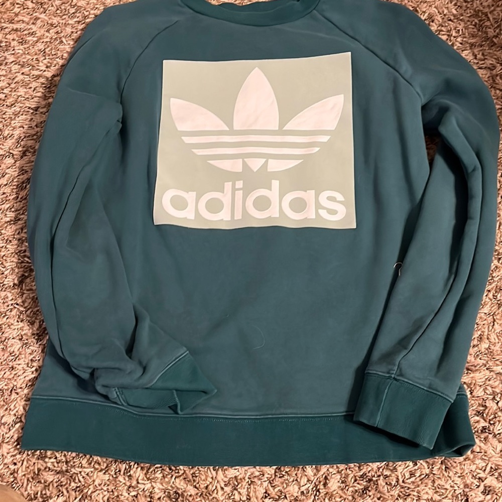 Green adidas crew neck